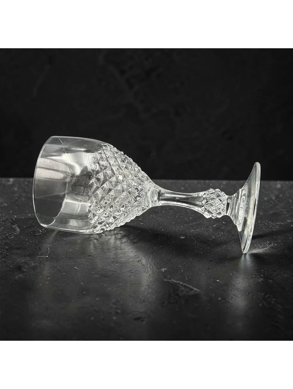 Set of 3 Vintage Cristal D’Arques Chenonceaux Wine Glasses - Made In France